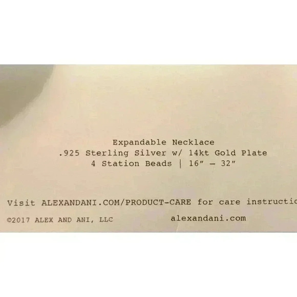 Alex and Ani Precious Threads Expandable Orchard Braid 14kt Gold Plated Necklace - Picture 2 of 6